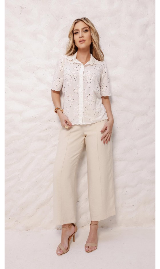 Camisa Ramany de Alfaiataria Bordada